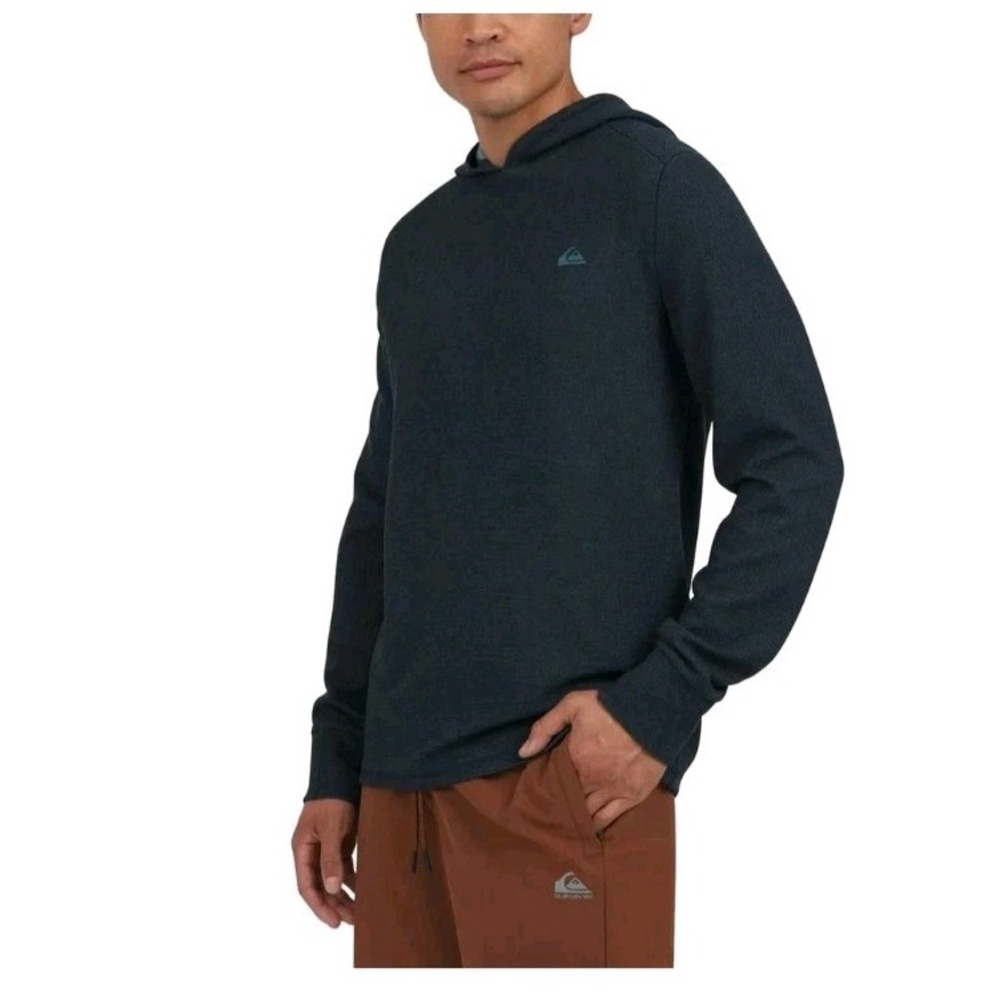 Quiksilver Men's 4-Way Stretch Moisture Wicking Hoodie, Blue, Size‎ M